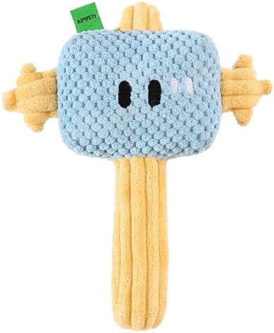 Soft Plush Pineapple Texture Chew Toy for Dogs Cats Interactive Squeaky Toy with Catnip Washable Durable Tugging Play Food Shape (Green)