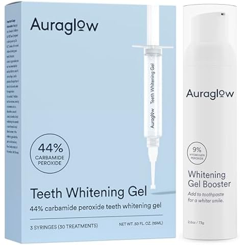 Auraglow 35% Teeth Whitening Gel & Whitening Gel Toothpaste Booster Cover