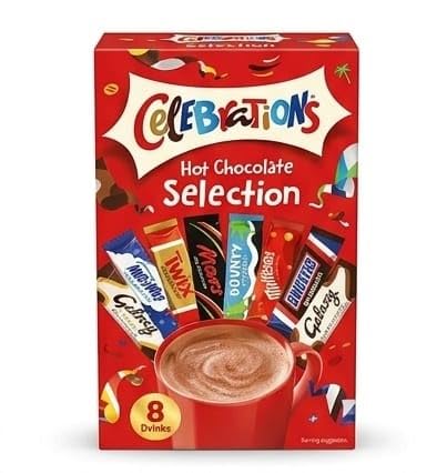 Celebrations Hot Chocolate Selection, 8 Drinks, BY FEBORA, Variety Pack with Galaxy, Snickers, Maltesers, Bounty, Mars, Twix, Milky Way, 200G-image-44