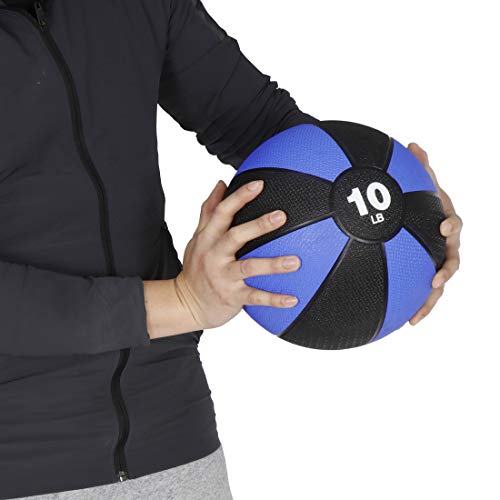 Zeny 10Lb Weighted Exercise Ball For Strength And Stability Training, Heavy Duty Rubber Medicine Ball For Full-Body Workouts thumb #1