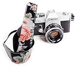 Rose Flowers Camera Strap Belt For All DSLR Camera Elegant Universal DSLR Strap, Unique Pattern Neck Shoulder Strap for Canon, Nikon,Pentax, Sony, Fujifilm and Digital Cameras. Best Photographer Gifts