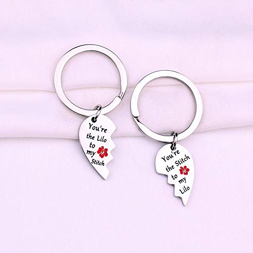 You are The Stitch to My Lilo Keychain Set Bestie Gift BFF Gift3