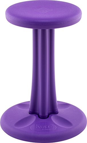 Image of Kore Pre-Teen Wobble Stool, Flexible Seating, Ages 10-11, 18.7in, Purple | Wiggle chair for classroom and home boosts focus, improves posture, and provides an energy outlet; anti-tip base; Made in USA