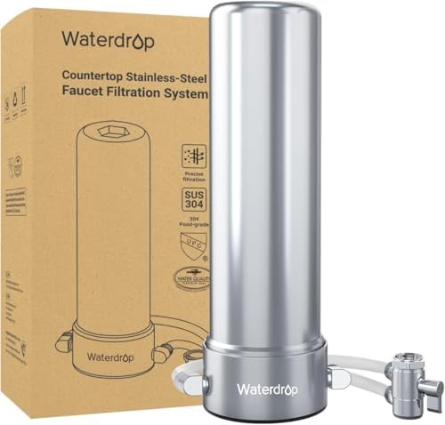 Waterdrop Replacement Filter, Countertop Water Filter, Fits WD-CTF-01 System, 5-stage Water Filter, Reduces Heavy Metals, Bad Taste and Up to 99% of Chlorine, 1 Pack, WD-CFF-01