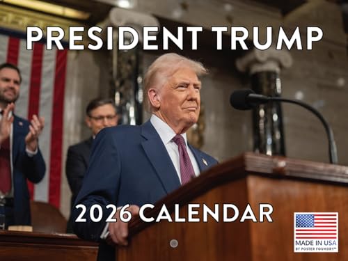 President Trump Calendar 2026 Wall Monthly Donald Trump Gifts | American Made In The USA