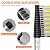 Dajianglx 16.5FT Telescoping Aluminum Extension Ladder with 2 Triangle Stabilizers, 330lbs Capacity, Multi-Purpose Collapsible for Home, Outdoor Work, Silver