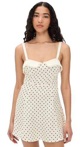 For Love & Lemons Womens Minnie Dot Mini Dress Red S