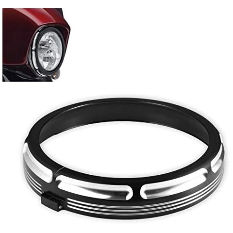 Motorcycle 7" Burst Headlight Headlamp Trim Ring For Harley Touring Street Glide Road King Electra Glide 2006-2018 Cover