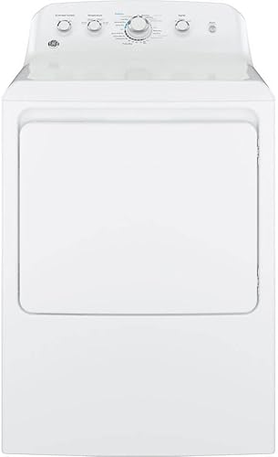 GE GTD42GASJWW Secador de gas de tambor de aleación aluminizada, 7.2 pies cúbicos de capacidad, blanco