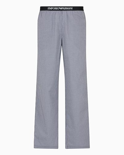 Emporio Armani Men's Yard Dyed Woven Cotton Pajama Pants