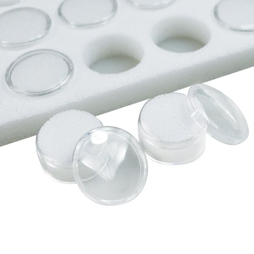 Rj Displays 83250W White Gem Jar Jewelry Tray Insert. 50 Gem Jars. 14 1/4 Inch X 7 3/4 Inch X 3/4 Inch thumb #2