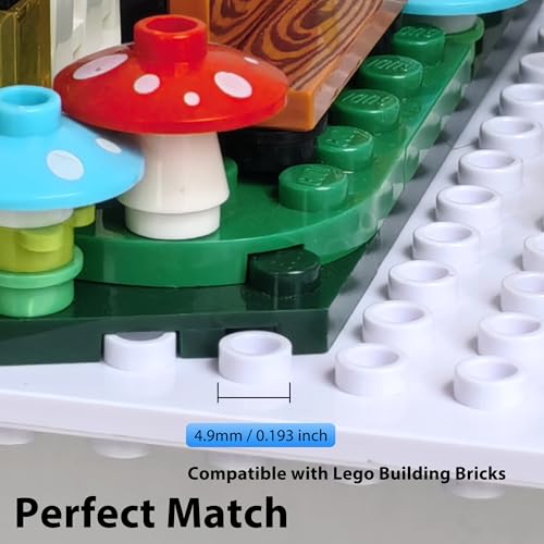 Image of LRANFOW 12 Wall Display Shelf for Lego Building Bricks, 4x5 inch Dual-Sided Display Shelf with 16x13 4.9mm Studs for Lego Shelf Display, Builders, Room Decor
