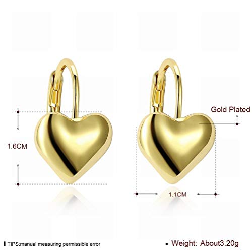 Boucles d'oreilles coeur tendance mode romantique pour femmes délicates