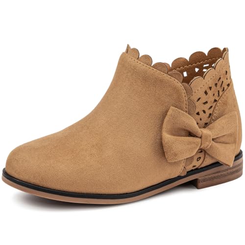 Image of Dufannie Girls Ankle Boots Girls Booties Toddler Little Big Kids Fall Boot