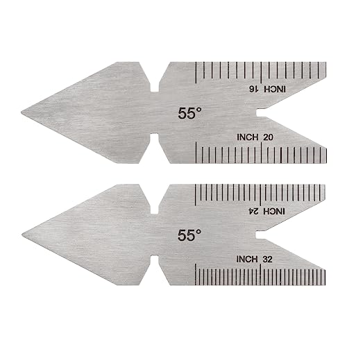 Amazon | uxcell センターゲージ 55度ねじ切り角度ゲージ ステンレス