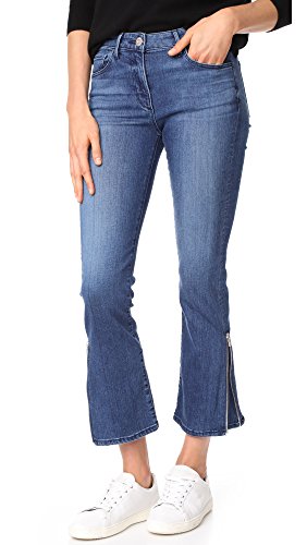 3x1 Womens Denim Mid Rise Cropped Jeans Blue 24