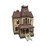 Bird's Wood Shack 3D Wooden Puzzle DIY Miniature Bates House Kit - DIY Tiny House Kit from Psycho Movie - Easy-to-Assemble 1/8” Baltic Birch Wood - Model House Kit for Family, School, Art & Gift