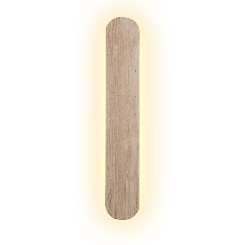 HUAYUSEDF Modern Simple Style Outdoor Indoor Universal Wall Light, Creative Single-Head Lamp, / Warm Yellow Travertine Sconce, Bedroom Courtyard Fence Decorative Fixtures