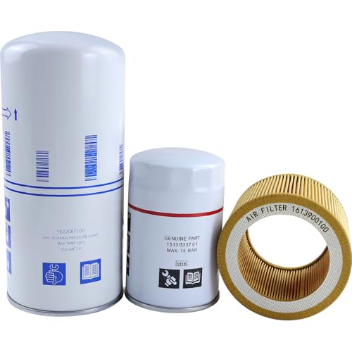 2901091900 Filter Kit Compatible with 1622087100 Air/Oil Separator + 1513033701 Oil Filter + 1613900100 Air Filter Air Compressor Replacement Parts 2901-0919-00