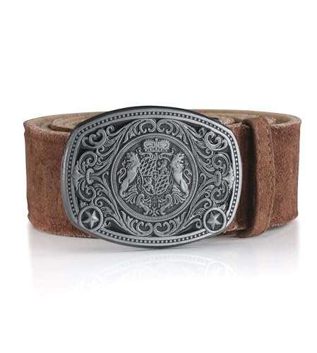 Traditional German Trachten Belt with Buckle for Lederhosen & all trousers