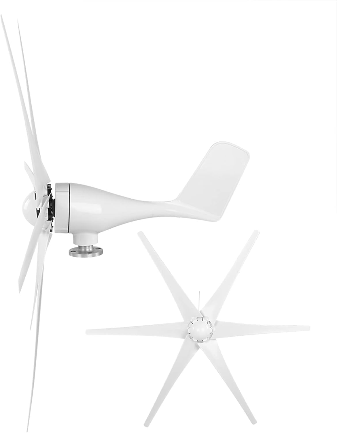 Windkraftanlage 12V 800W Windräder Windrad Stromerzeugung Windgenerator Windmühle Dynamo mit 6 Flügeln Windturbine für Zuhause (12V)