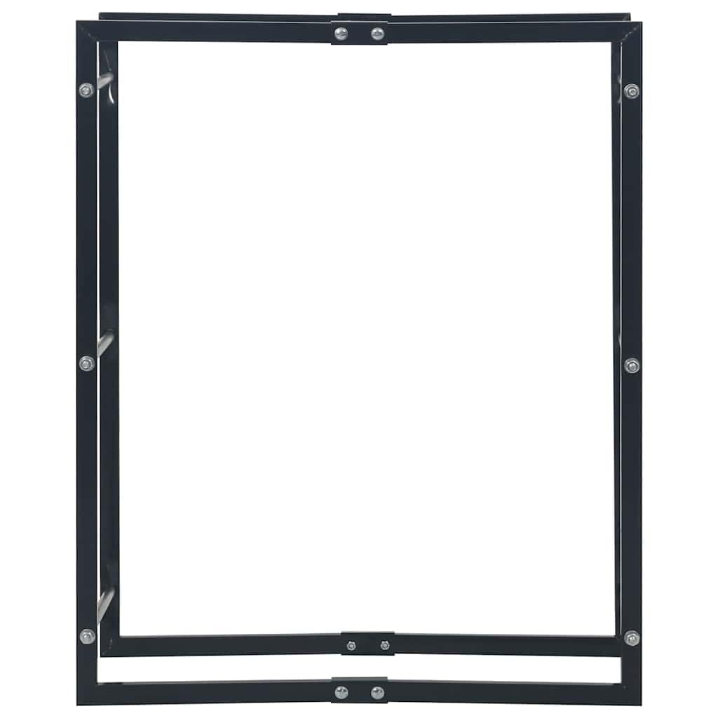 Stojak na drewno kominkowe 80x25x100 cm stal czarny
