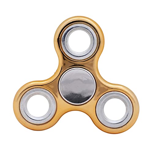 Toyland® Fidget Hand Spinner - Soulagement du Stress et de l'anxiété - Couleurs Assorties (Anneaux métalliques en Or et en Argent)