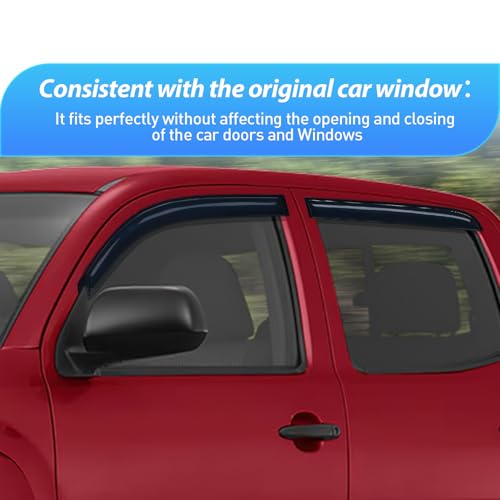 Image of Nilight Tape-On Window Visors for Tacoma Double Cab 2005-2015, 4PCS