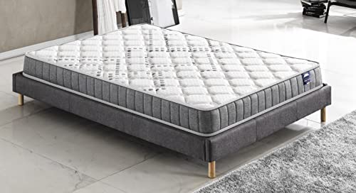 sensoreve-Matelas Eliha 160x200cm-Technologie Hybrid: Ressorts ensachés + Mousse HDensité-Épaisseur 20cm-Soutien Tonique Parfait & indépendance de Couchage-Label SANITIZED(Anti bactérien/acarien)