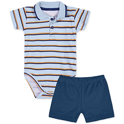Conjunto polo Baby, Marisol Play, meninos, Azul, GG