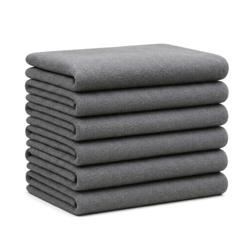 6 PackGenie Cloth Magic Cloth,Genie Magic Cleaning Cloth, Streak-Free & Lint-Free Reusable Cleaning Rags for Glass, Window, Kitchen, Stainless Steel, Cars & Screens