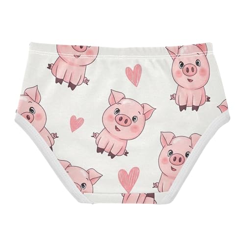 Fun Girls Underwear Toddlers 2t Cotton Girl Panties Cute Cute Cartoon Pink Piglets Beige Undies Kids Briefs2