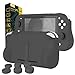 Produktbild Orzly Grip Case für Switch Lite - Schutzhülle für den Einsatz auf der Nintendo Switch Lite im Handheld Gamepad-Modus mit Komfort gepolsterten Handgriffen, mit Kickstand & Packung Thumbgrips - Grau