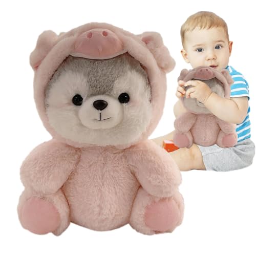 Generico Peluche Husky | Cute Creative Pet Transformado Koala Pig Fox Dinosaur Peluche - para dormir calmante Muñecas Husky Suave animal de peluche para perros