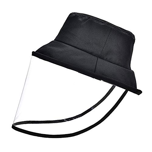 Lezed Visière de Sécurité Protectrice Visière de Protection Empêcher Les éclaboussures de Salive Anti Pollution Plastique Visière écran Facial Protection Chapeau de Pêcheur pour Vacances Pêche Voyage