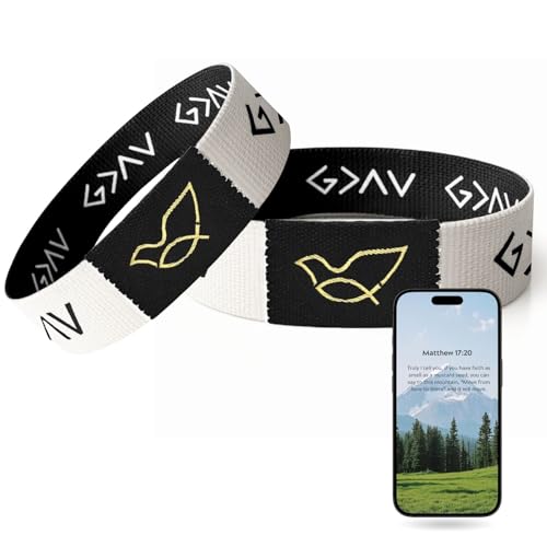 Daily Bible Verse Bracelets – Christian Gifts for Women, Men & Teens, Interactive Inspirational Faith Jewelry, Scan for Daily Scripture, Thanksgiving, Advent & Christmas Religious Gifts