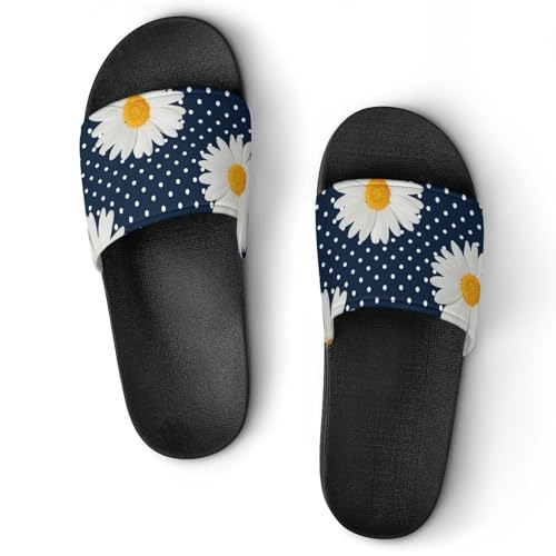 Claquettes femme dots daisy antidérapantes pour éviter les glissades