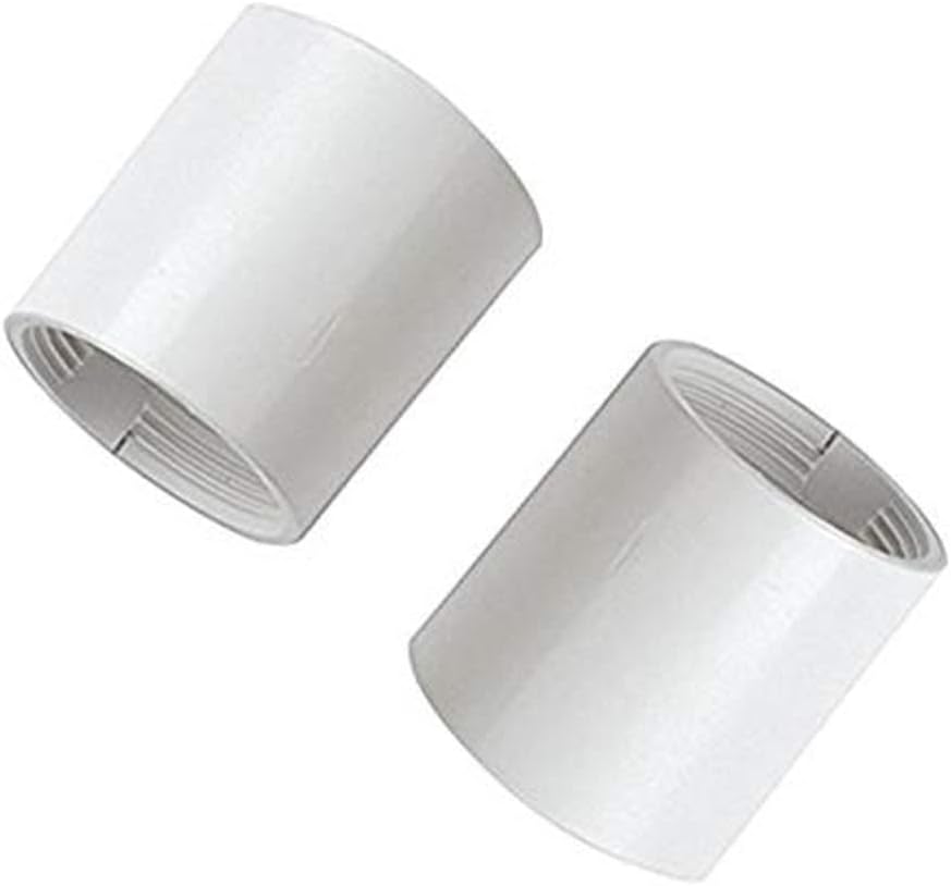 Merriway BH05893 (2 Pcs) Replacement Long Lamp Holder Skirt, 36mm (1.7/16 inch) White - Pack of 2 Pieces