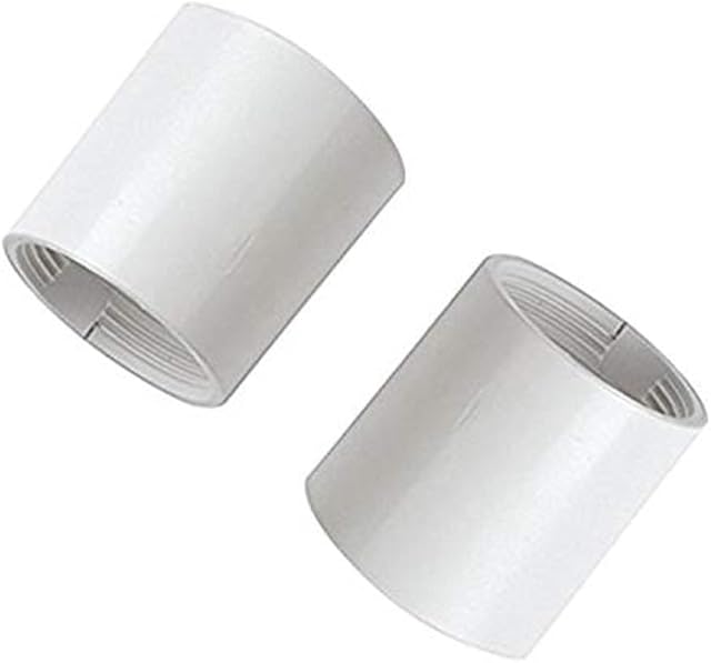 Merriway BH05893 (2 Pcs) Replacement Long Lamp Holder Skirt, 36mm (1.7/16 inch) White - Pack of 2 Pieces