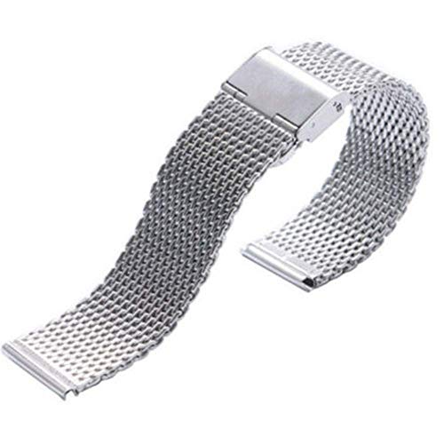 Bracelet de montre acier inoxydable robuste en maille mesh fine - 4