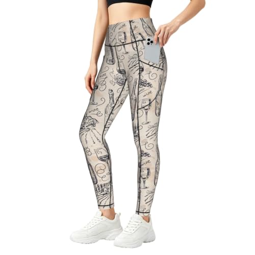 Pantalones de yoga elásticos mallas deportivas mujer running entrenamiento fitness con bolsillos