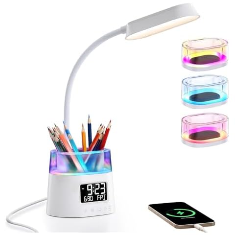 WILIT LED Desk Lamp with Pen Holder Cover