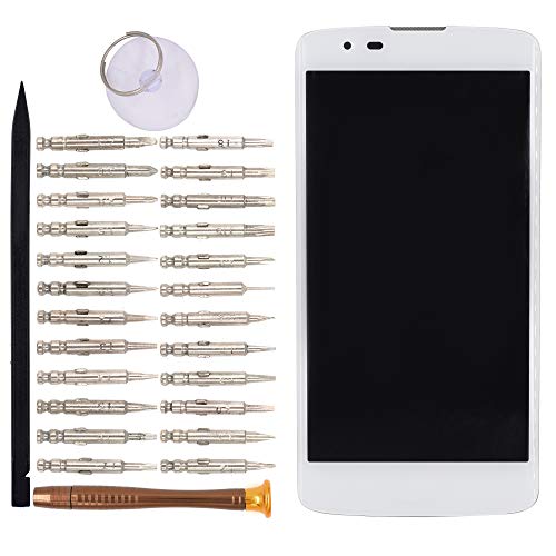 Image of LCD Digitizer Assembly with Front Housing for LG K8 Phoenix 2 K350N(White)