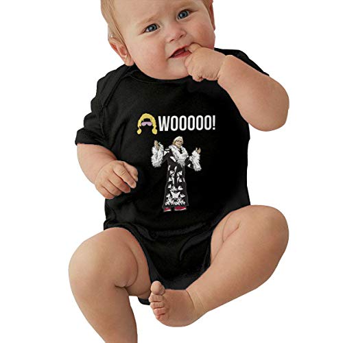The Nature Boy RIC Flair Cartoon Super Soft Cotton Baby Girls Onesies Comfy One-Piece Short Sleeve Bodysuit, Funny Infant Top Onesies (0-24 Months) T-Shirt Black