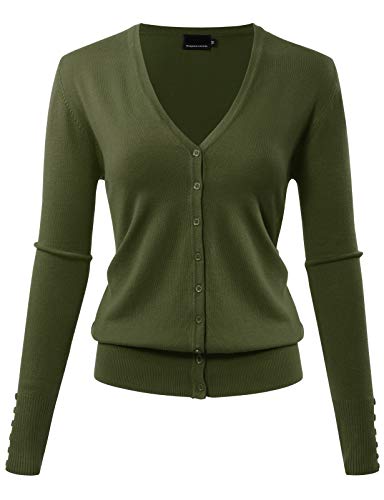 Allsense Women's Long-Sleeve Lightweight V-Neck Cardigan Sweater