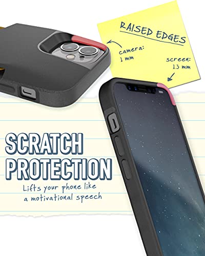 Image of Smartish iPhone 12 Mini Wallet Case - Wallet Slayer Vol. 1 [Slim + Protective] Credit Card Holder (Silk) - Black Tie Affair
