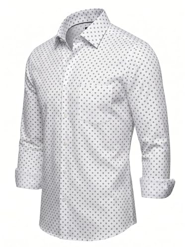 Image of Amazon Brand - INKAST Men's Printed Cotton Shirt | Full Sleeve | Regular Fit | Comfortable Formal Stylish Shirt for Men | Man Shirts for Professional Look