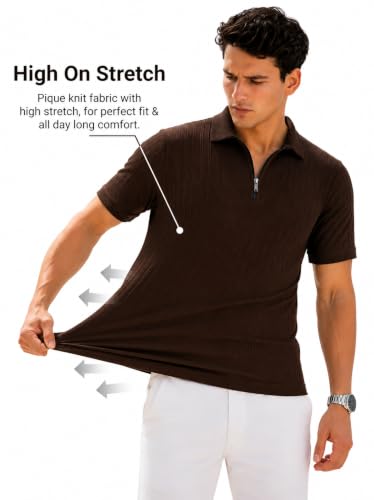 Image of Preneum Men's Polo T‑Shirt | Comfortable Rich Polycotton, Band Collar, Regular Fit | Stylish & Premium All Day Wear (Available in Plus Sizes)