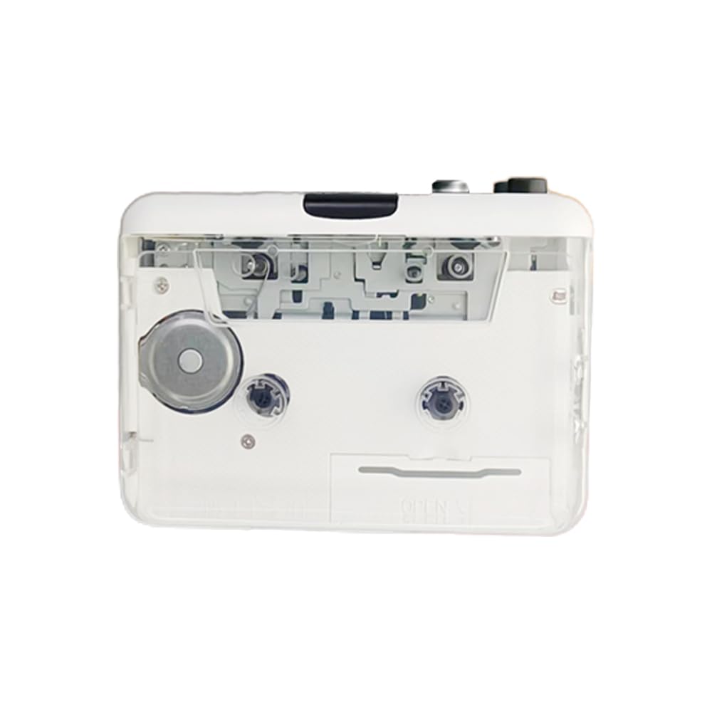 Domary Lettore di Cassette Portatile Lettore di Nastri Convertitore Nastri USB Convertitore Cassette in MP3 Uscita Altoparlante Stereo con Inversione Automatica con Connessione