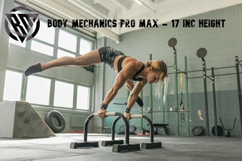 Image of CALISTHENICS PARALLETTES - BODYMECHANICS (15 INC - PRO MAX), Specially made for GYMS and Calisthenics parks (17 inc height)